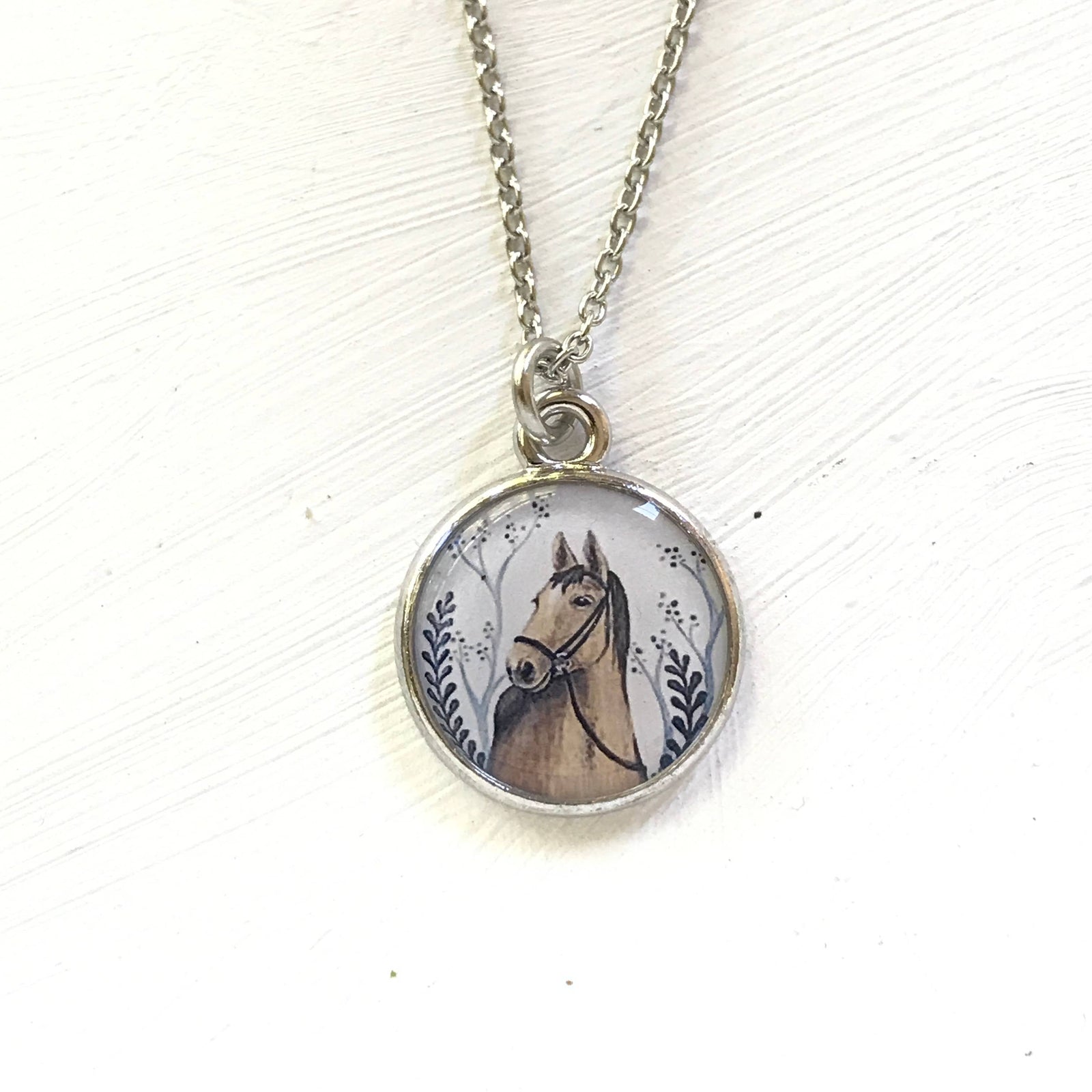 Horse Silver Necklace