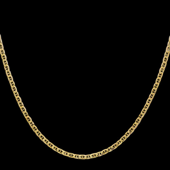 14K Gold Semi-Solid Anchor Chain - 2.40mm