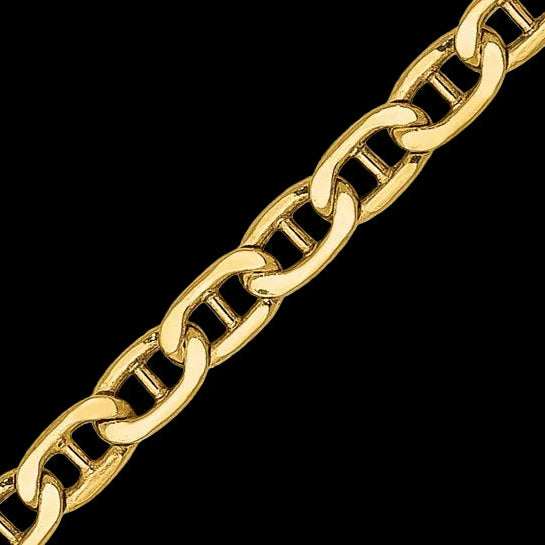 14K Gold Semi-Solid Anchor Chain - 2.40mm