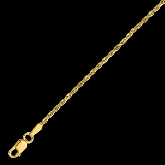 14K Gold Solid Handmade Rope Chain - 1.50mm