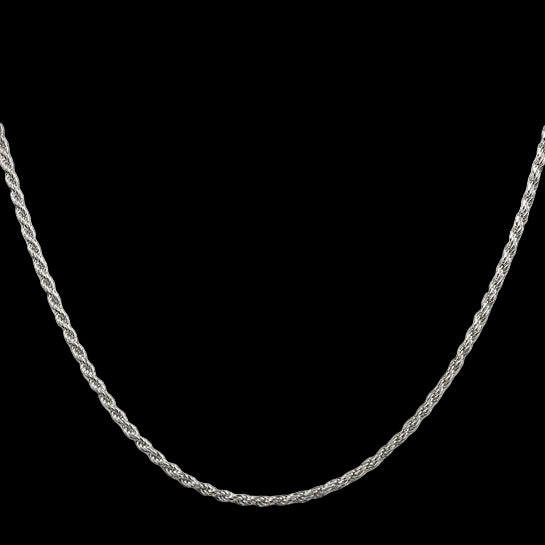 Sterling Silver Diamond Cut Rope Chain - 1.85mm