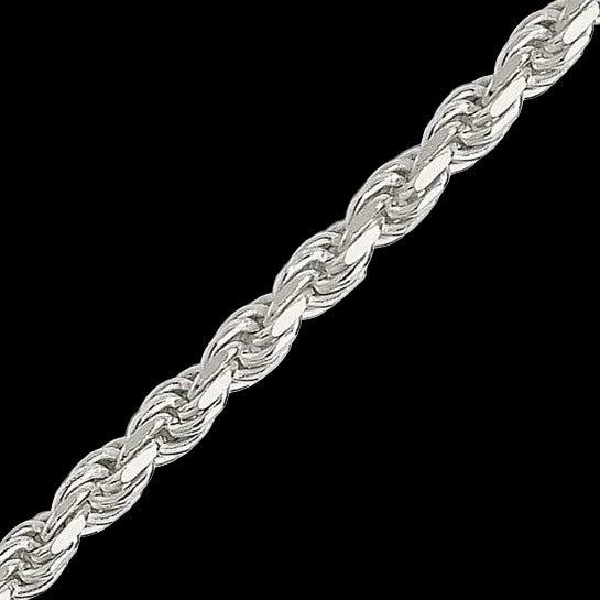Sterling Silver Diamond Cut Rope Chain - 1.85mm