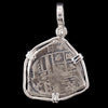 Atocha Jewelry - Tri Shape Silver Coin Pendant w/Sterling Silver Frame - Back