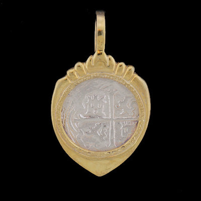 Atocha Jewelry - 1 Reale Silver Coin Pendant Front