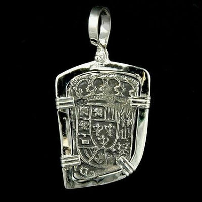 Atocha Jewelry - Long 8 Reales Silver Coin Pendant