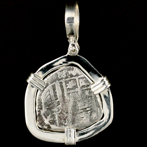 Atocha Jewelry - 2 Reale Trillion Silver Coin Pendant Back
