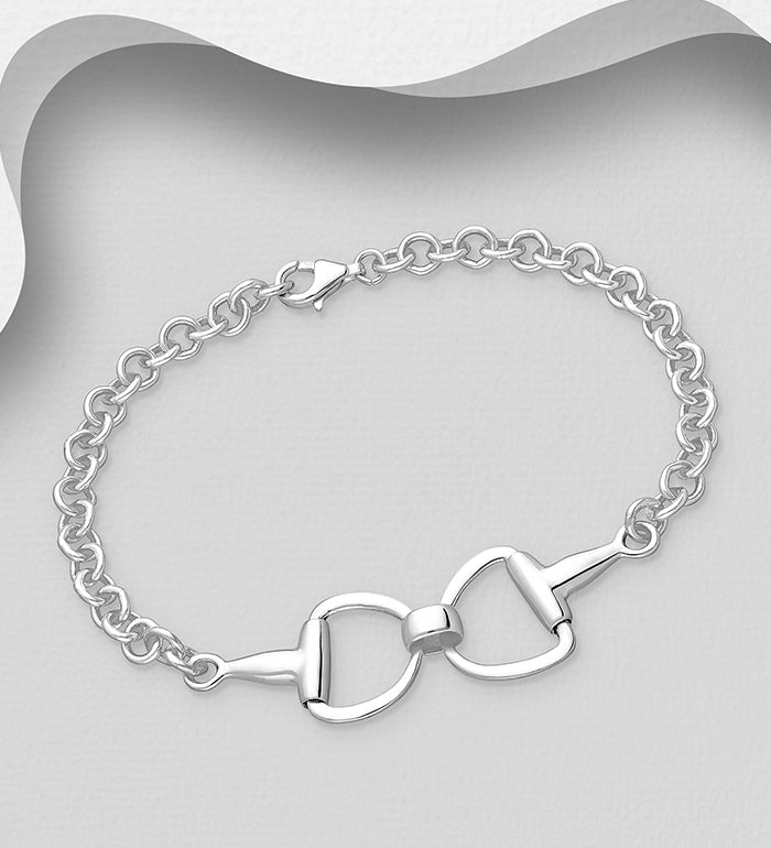 Horse Snaffle Bracelet Sterling Silver