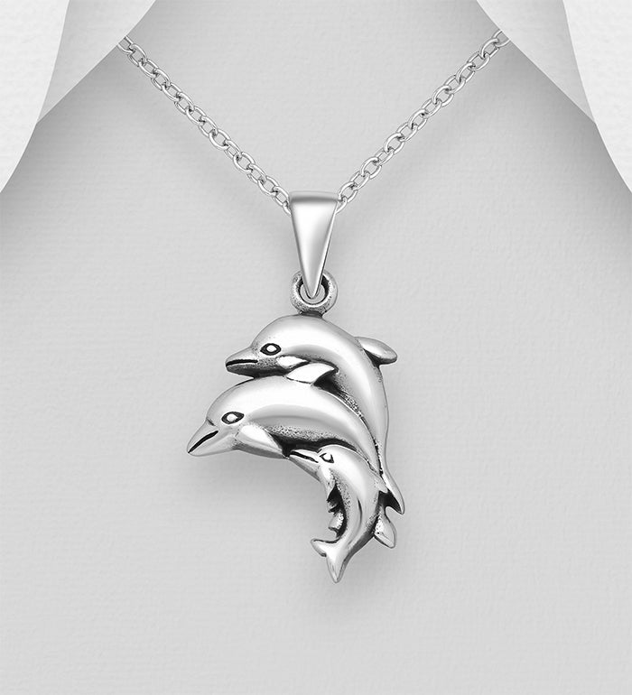 Dolphin Pendant Sterling Silver