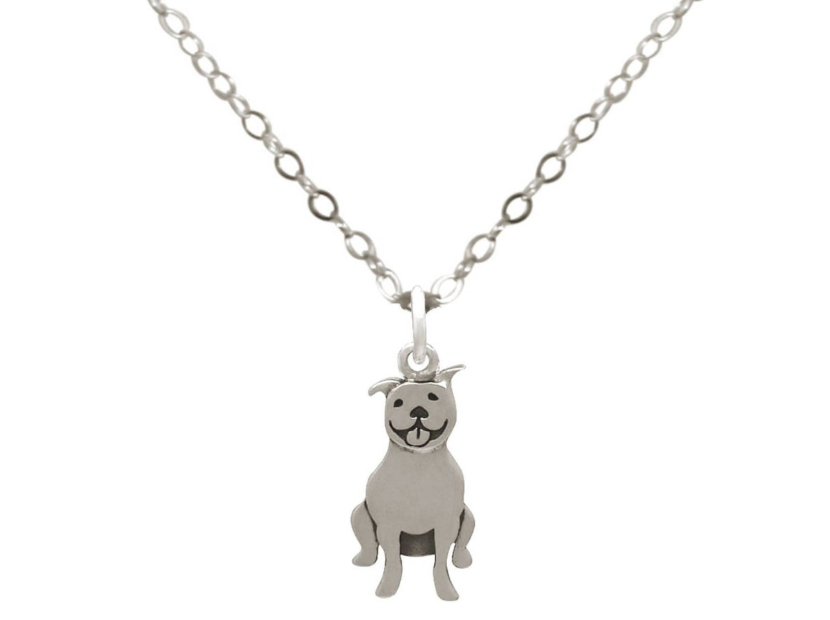 Pitbull Pendant Sterling Silver Necklace