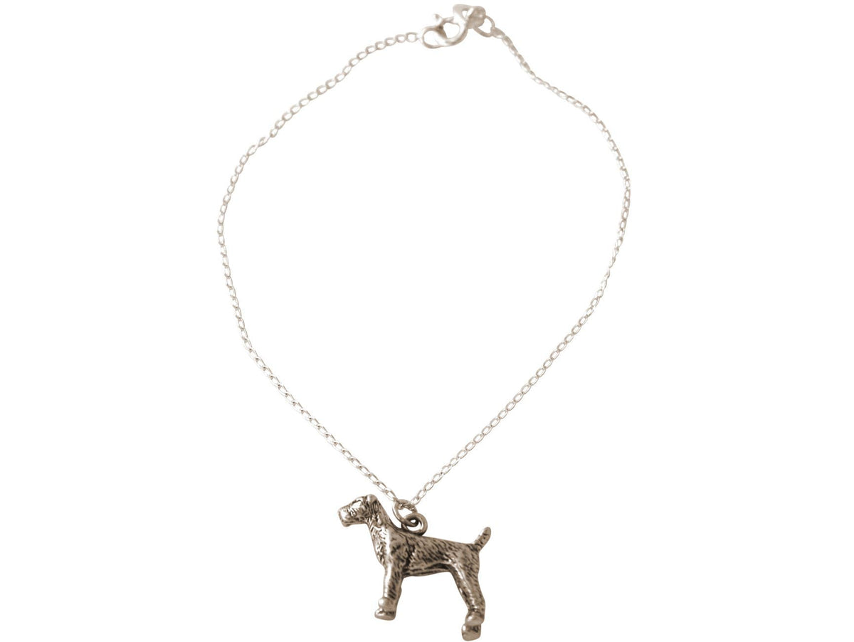Terrier Schnauzer 3-D Pendant Sterling Silver Pendant