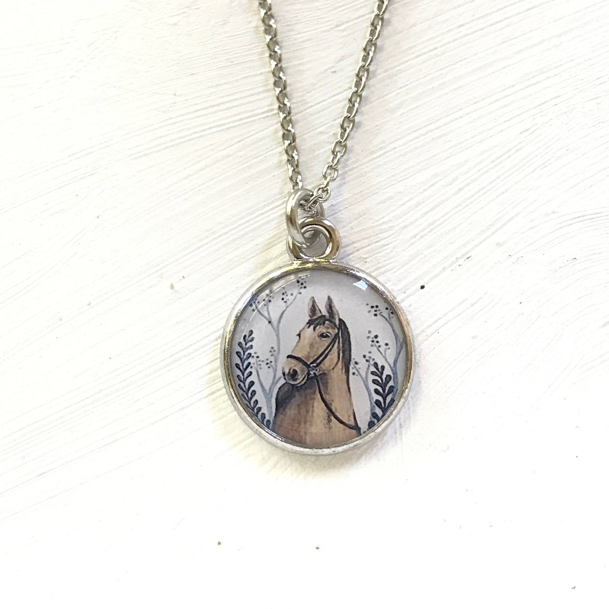 Horse Silver Necklace