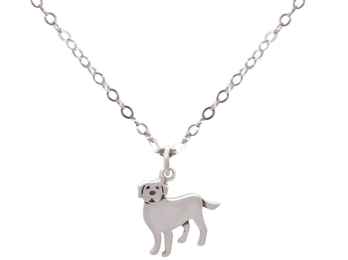 Labrador Retriever Pendant Sterling Silver Necklace