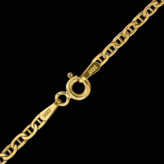 14K Gold Semi-Solid Anchor Chain - 2.40mm