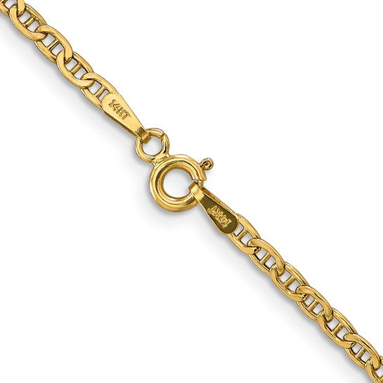 14K Gold Semi-Solid Anchor Chain - 2.40mm