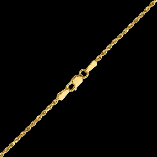 14K Gold Solid Handmade Rope Chain - 1.50mm