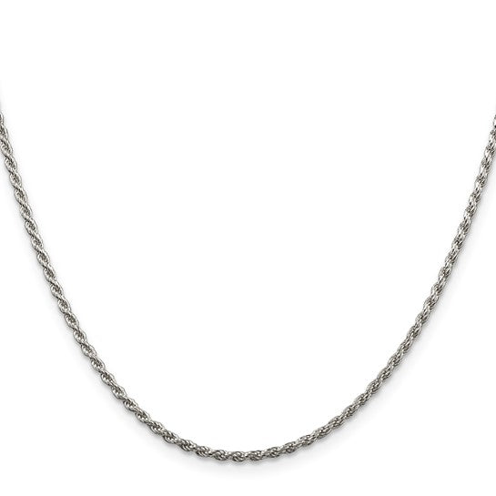 Sterling Silver Diamond Cut Rope Chain - 1.85mm