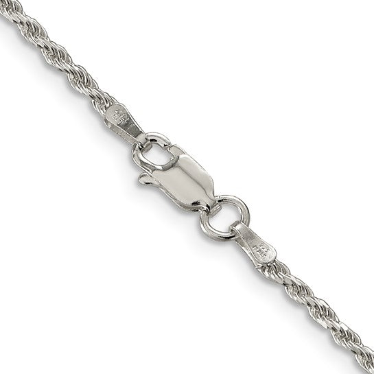 Sterling Silver Diamond Cut Rope Chain - 1.85mm