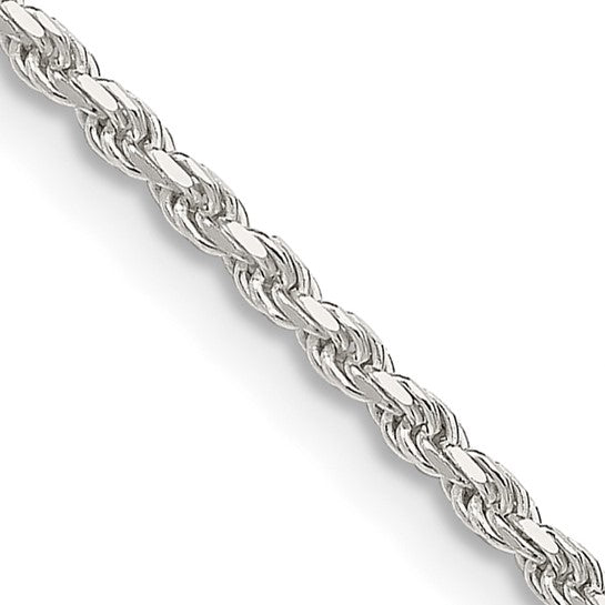 Sterling Silver Diamond Cut Rope Chain - 1.85mm