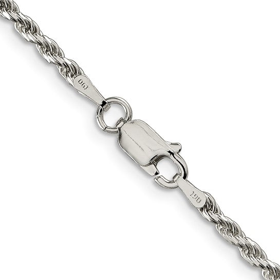 Sterling Silver Diamond-Cut Rope Chain - 2.25mm