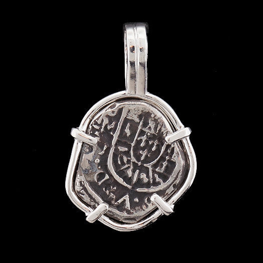 Atocha Jewelry - Odd 1 Reale Silver Coin Pendant with Sterling Silver Frame