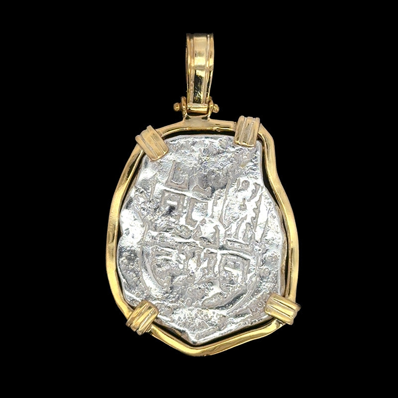 Atocha Jewelry - Long 4 Reale Silver Coin Pendant