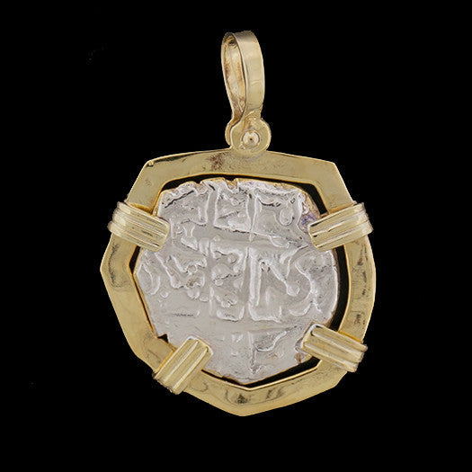 Atocha Jewelry - Odd Shape Silver Coin Pendant Back