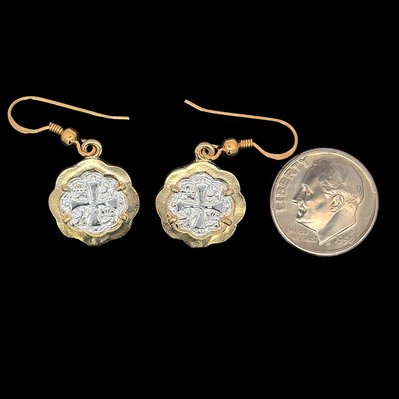 Atocha Jewelry - Small Pillar Silver Coin Earrings