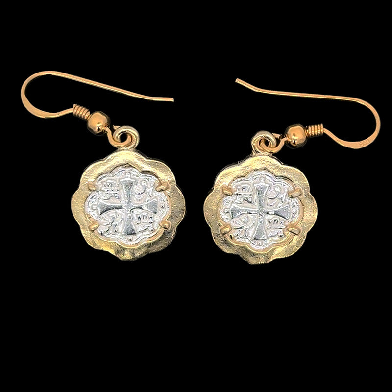 Atocha Jewelry - Small Pillar Silver Coin Earrings