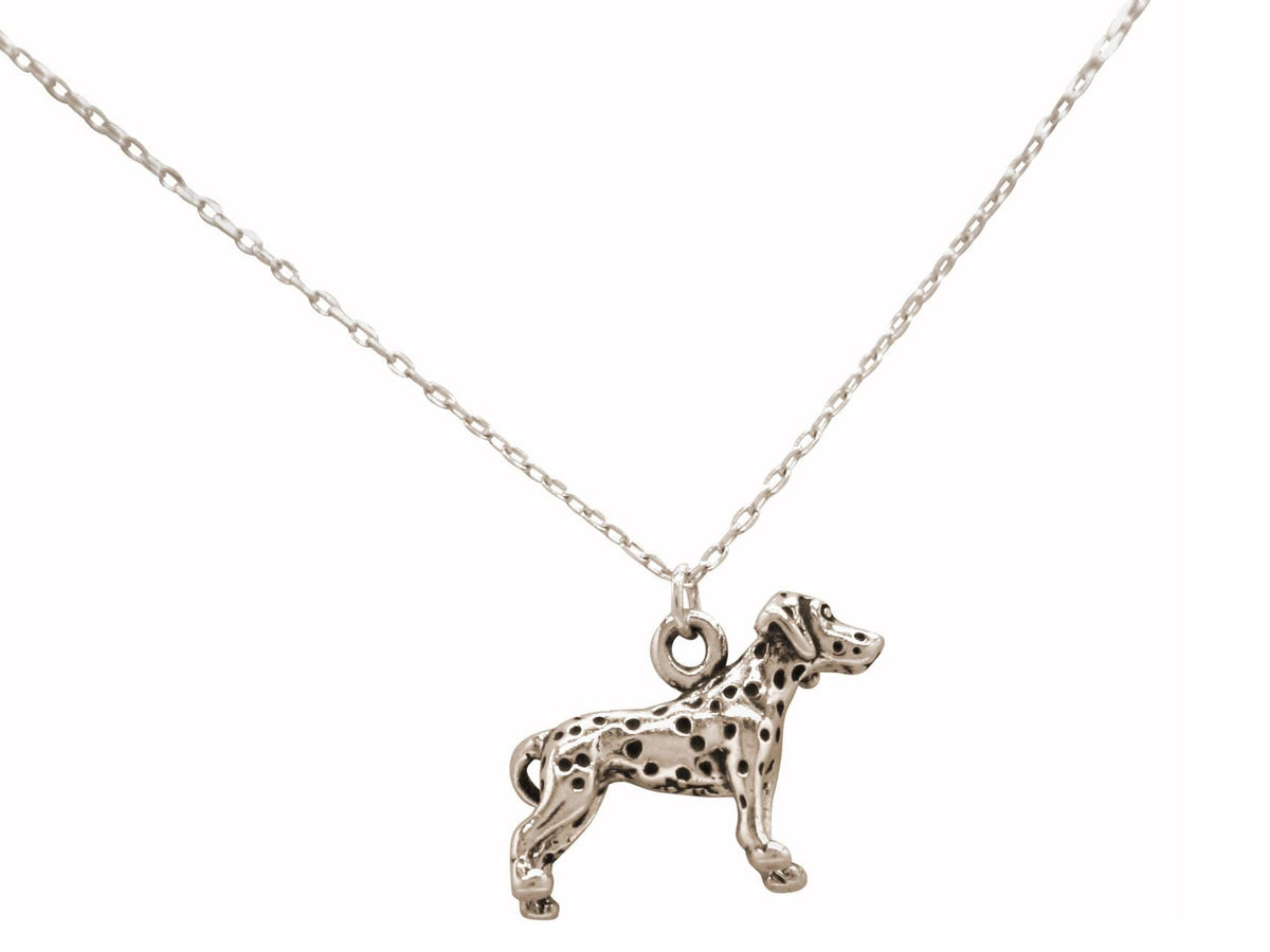 Dalmatian 3-D Pendant Sterling Silver Necklace