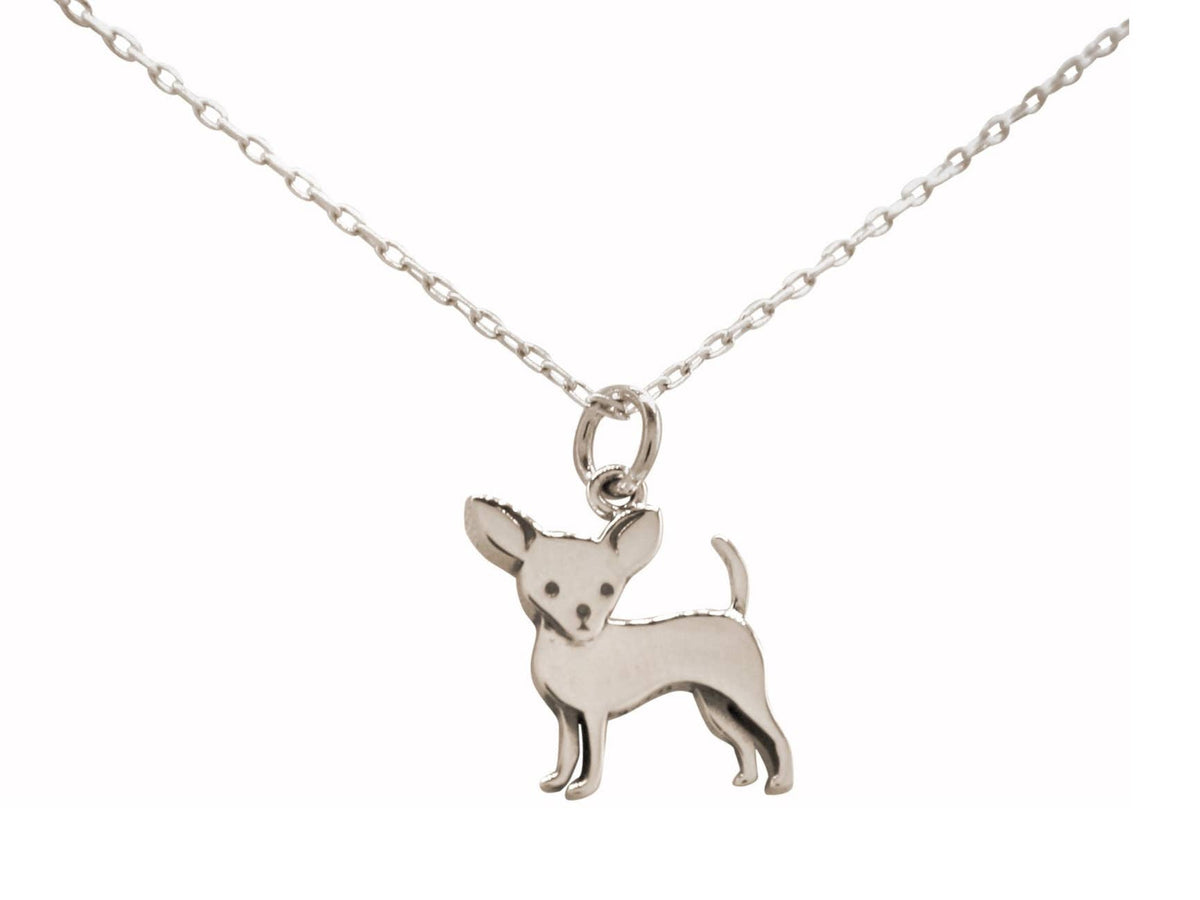 Chihuahua Pendant Sterling Silver Necklace