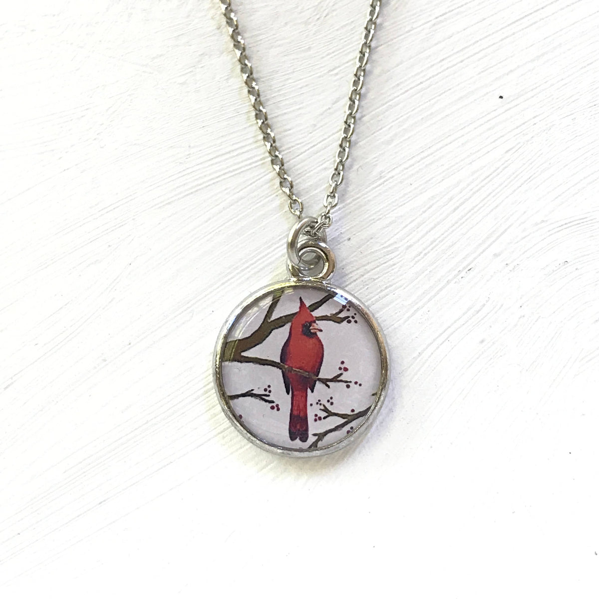 Cardinal Silver Necklace