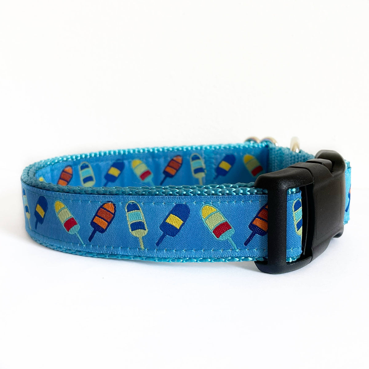 Maine Lobster Buoy Dog in Blue - Dog Collar