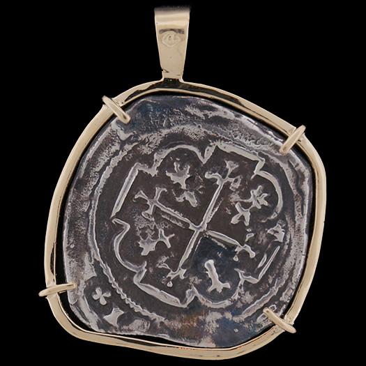 Atocha Jewelry - Odd Shape 8 Reale Silver Coin Pendant