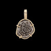 Atocha Jewelry - Odd 1 Reale Silver Coin Pendant with 14K Gold Frame