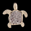 Atocha Jewelry - Small Silver Coin 14K Gold Turtle Pendant