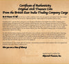 Admiral Gardner Certificate of Authenticity Back