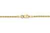 14K Solid Gold Handmade Diamond Cut Rope Chain - 1.50mm