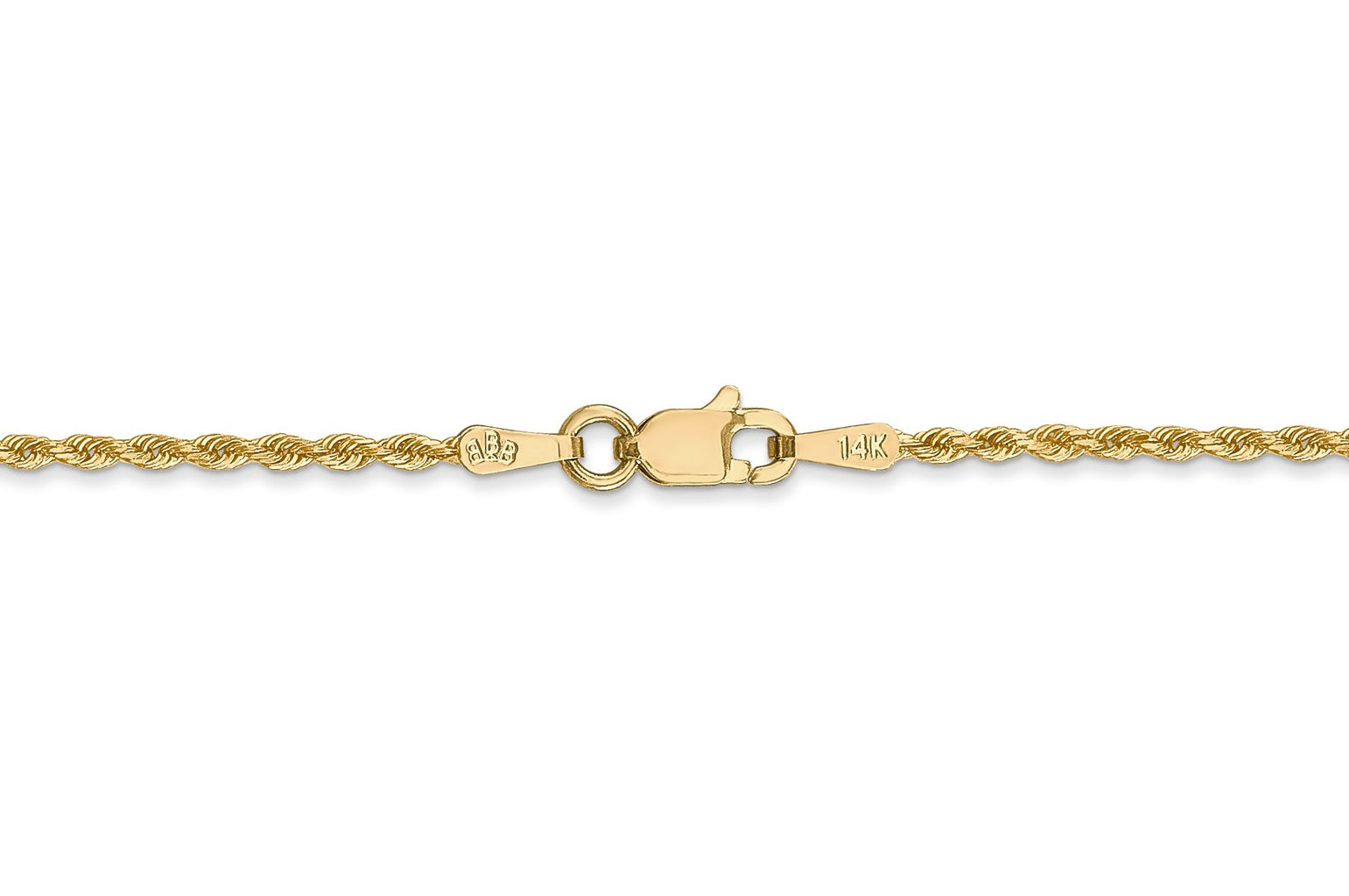 14K Gold Solid Handmade Rope Chain - 1.50mm
