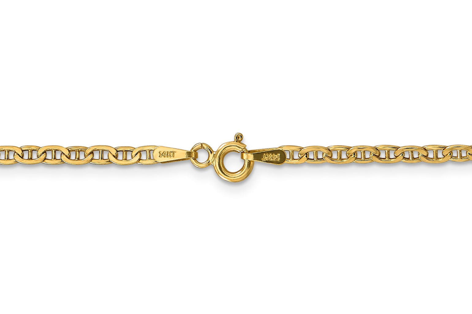 14K Gold Semi-Solid Anchor Chain - 2.40mm