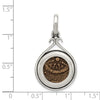 Ancient Coins Sterling Silver and Bronze Antiqued Widow's Mite Coin Pendant