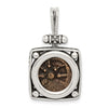 Ancient Coins Sterling Silver and Bronze Antiqued Widow's Mite Coin Pendant