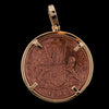 Admiral Gardner Shipwreck Jewelry - 10 Cash Piece Pendant with 14K Gold Overlay Frame Front