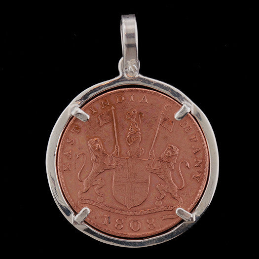 Admiral Gardner Shipwreck Jewelry - 10 Cash Piece Pendant with Sterling Silver Frame