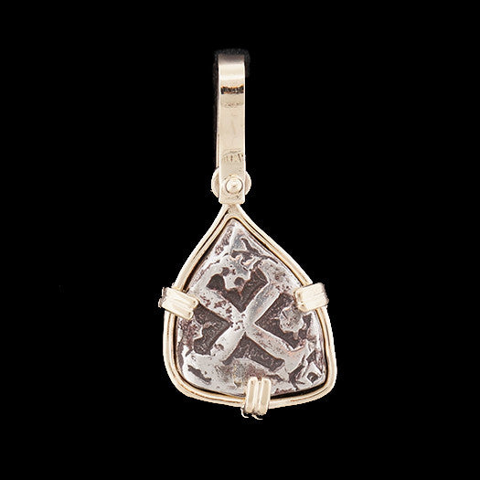 Atocha Jewelry - Tri Shape Reale Silver Coin Pendant - Front