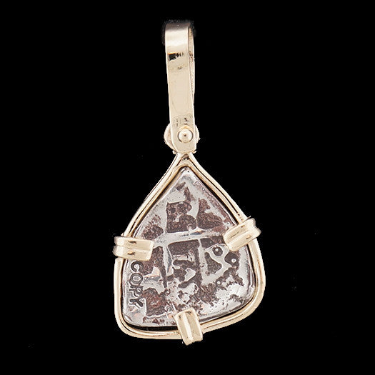 Atocha Jewelry - Tri Shape Reale Silver Coin Pendant - Back