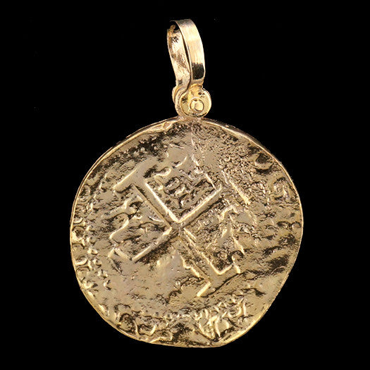 Atocha Jewelry - Lima 8 Escudo Gold Coin Pendant Front