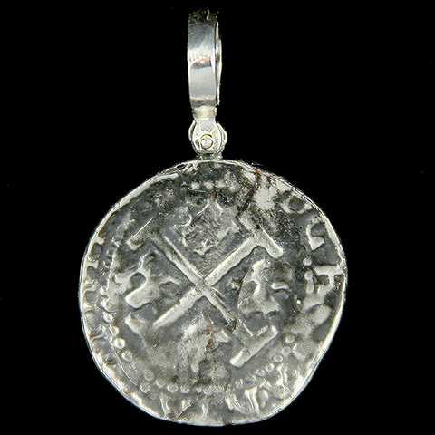 Atocha Jewelry - Lima 8 Escudo Silver Coin Pendant Front