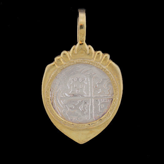 Atocha Jewelry - 1 Reale Silver Coin Pendant Front