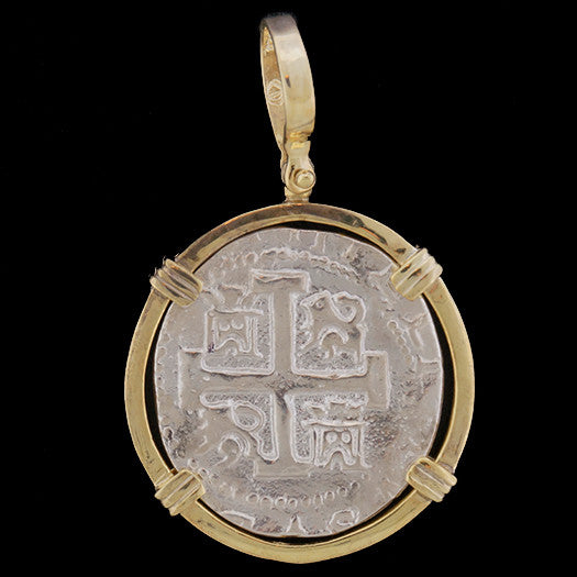 Atocha Jewelry - 8 Reale Silver Coin Pendant Front