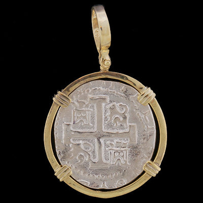 Atocha Jewelry - 8 Reale Silver Coin Pendant Front